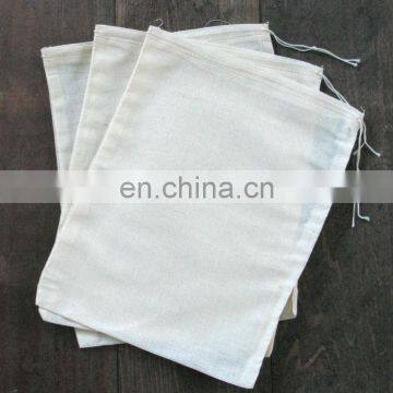 100% Cotton Muslin Drawstring Bags