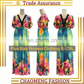 5073# Sundresses Women Summer Casual Boho Floral Maxi Dress Woman Long Bohemian Beach Plus Size Women Clothing