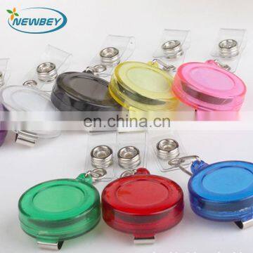 Custom Logo Colorful Cool Round Retractable id Vinyl Badge Holder photo-2