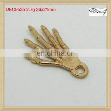 DEC9535 gold plating zinc alloy metal blank pendants