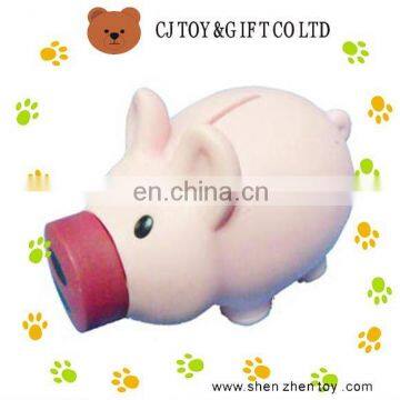 10cm wide Vinyl Cute Pig Coin Box as Premium