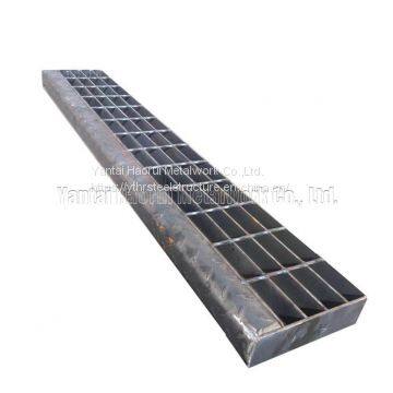 Black Steel Grating Stair Treads