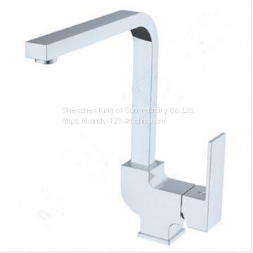 L Shape Deck Mounted Kitchen Faucet Brass