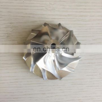 T04E 52.84/76.07mm 6+6 blades turbo billet/milling/alumimun 2618 compressor wheel