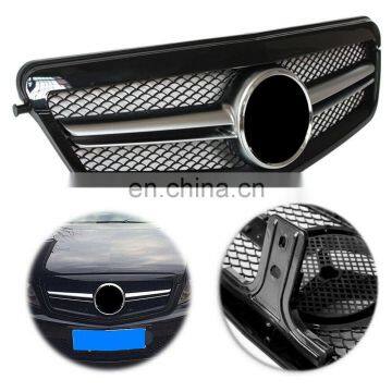 2-PIN Front Sport Grill Grille Gloss Black 10-13 for Mercedes Benz E CLASS W212