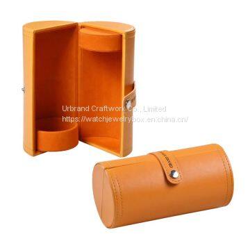 Luxury Pu Leather Perfume Packaging Paper Box Creative Design Round Perfume Box photo-2