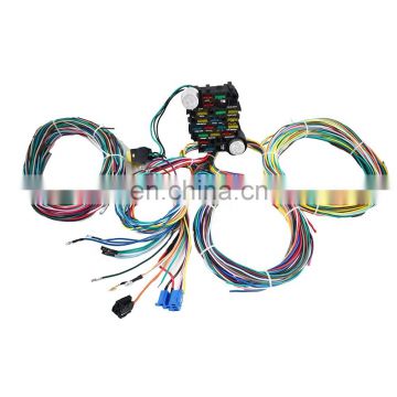 21 Circuit Wiring Harness For CHEVY Mopar FORD Hotrods UNIVERSAL X-long Wires