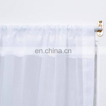 Best Sell Customized White Sheer Door Window Curtain Voile French Door Curtain photo-2