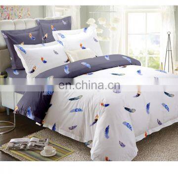 Duvet Cover Set Cheap Microfiber Feather Printed Bedding Set photo-5