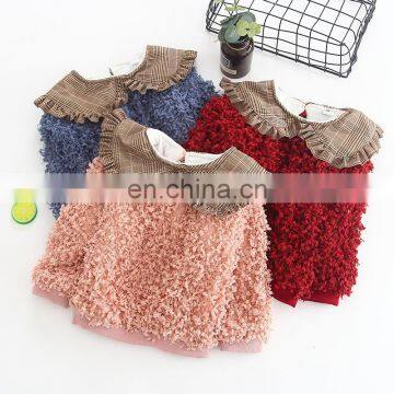 Korean style girls garment sweater collar sweater tops