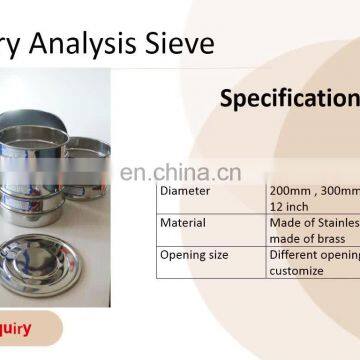 Different size Good Quality Woven Wire Water Stainless Steel Lab Test Sieve