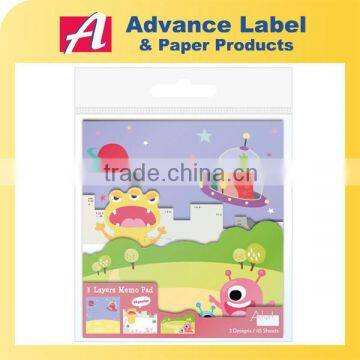 Stationery Gift Colourful Dinosaur Monster Robot Animal 3 Layers Memo Note Die Cut Memo Pad photo-2