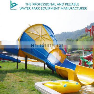 Children Small Water Rides Fiberglass Trumpet Water Slides for Water Park photo-3