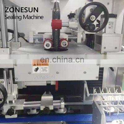 ZONESUN ZS-STB150 PVC Stretch Automatic Bottle Sleeving And Shrinking Labeling Machine For Aerosol Cans photo-4
