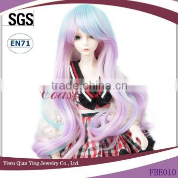 fashion bule and purple synthetic curly lolita 1\4 BJD doll wigs                        
                                                Quality Choice