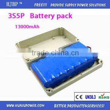 12v 13000mAh 18650 li-ion Battery with BMS