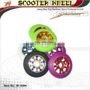 SPOKE ALLOY CORE SCOOTER WHEEL, CNC SPOKE METAL CORE PU SCOOTER WHEEL