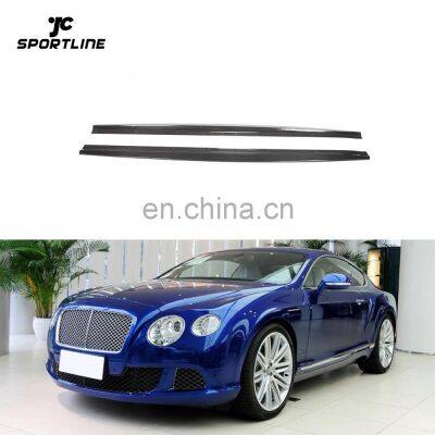 Carbon Fiber Car Side Skirts Lip for Bentley Continental GT V8 Coupe 2-Door 2012-2016