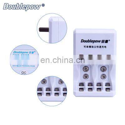 4 Slots D03 LED Multifunction Rapid Charger for 1.2V AA/AAA/C/D/9V Ni-MH/Ni-CD Rechargeable Battery