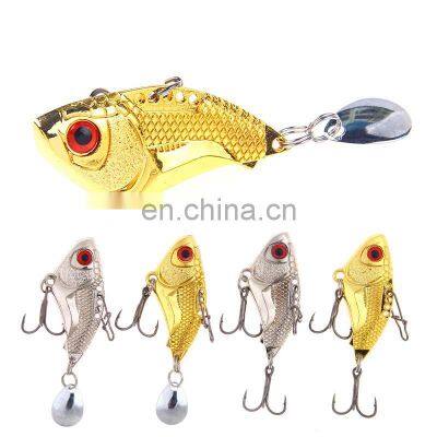 4.5cm 16g 4 colors Saltwater Mandarin Fish Bait with Treble Hooks and strong bicyclic ring Bionic  VIB Bait Fishing