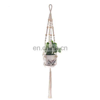 K&B Wholesale Indoor Adjustable Cotton Rope Wall Artificial Plant Flower Pot Holder Hanger Garden Hanging Baskets photo-4
