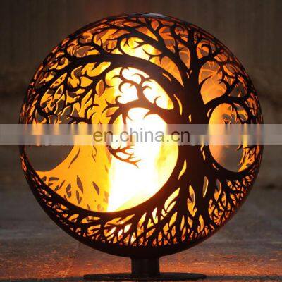 factory direct sales Round Large fire pit with decoration