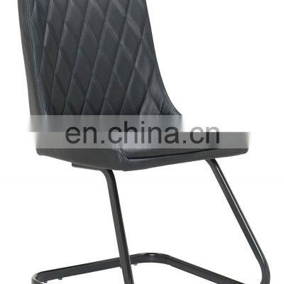 French Vintage Industrial Dining Chair With Zigzag Stitching and Black Leg CL - 666 photo-2