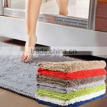 Cheap anti-slip water absorbing Chenille floor mat