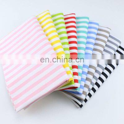 Geometric striped cotton twill print fabric wholesale baby bag fabric pure cotton edge roll edge fabric