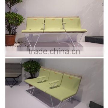 Good price hotsale fabric cushion public waiting chair commercial furniture H63A-3F-E