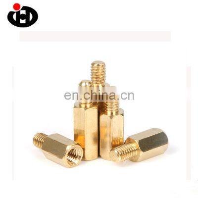 Hot Sale Brass Copper  Round Knurled Cylinder  Standoff Male Screw Hollow  Screw