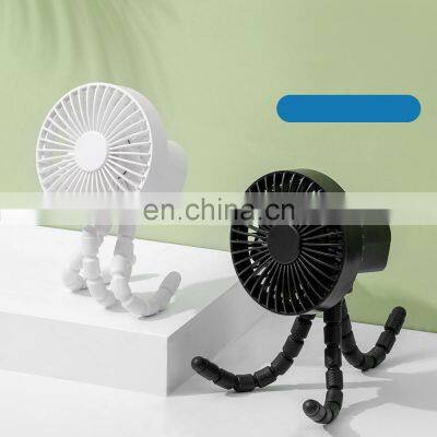 2021 Hot Sale New Rechargeable Battery Flexible Curve Rubber Clip Fan For Outdoor Domestic