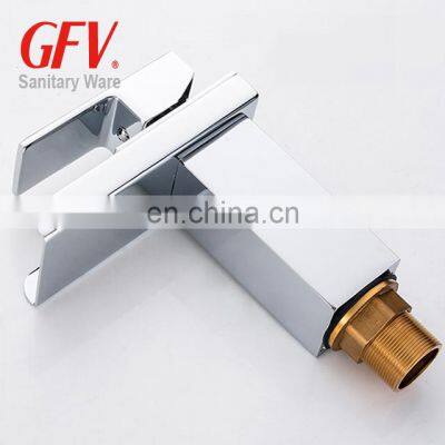 Top Supplier Cheap Price Square Style Brass Chrome Waterfall Wash Basin Mixer photo-4