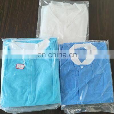 Blue Disposable Polypropylene Lab Coat Visitor Coat With Pockets for Scrubs Medical Supply photo-3