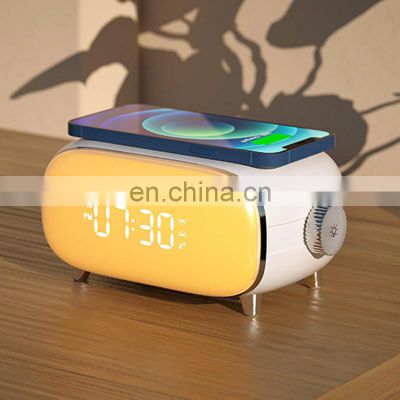 Orange Wake Up Electronic Programming Timing Cheap Mini Plastic Color Change Frozen Night Glow Table Lamp Led Alarm Clock