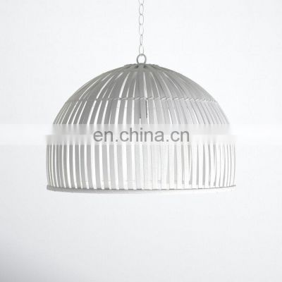 White Bamboo Short Light Shade Single Dome Bamboo Pendant light, Lampshade Ceiling light decor Wholesale