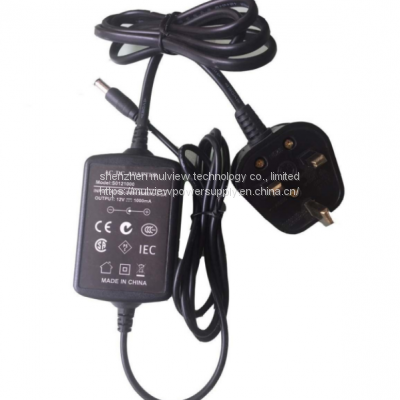 12V 1A UK Desktop AC/DC Power adapter