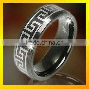 engraving tungsten ring costume fashion jewelry