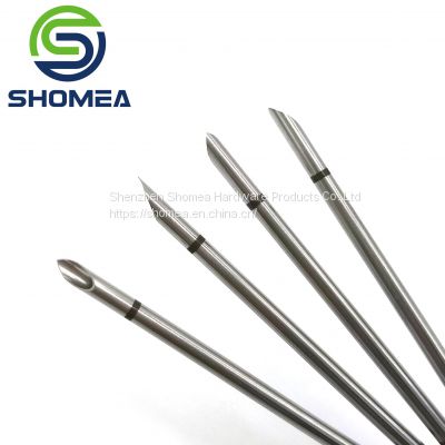 Shomea Customized  Laser Marking 304/316  Stainless steel trocar needles