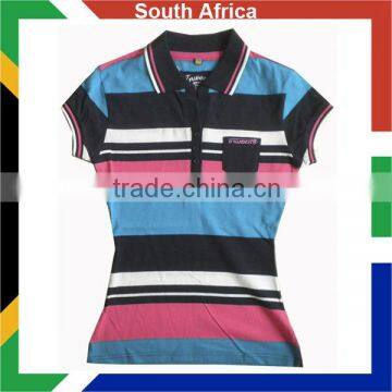 Hot sale men striped polo shirt/yarn dye polo/rugby polo shirt