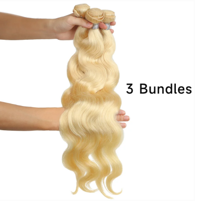 Blonde Body Wave Bundle 100% Human Hair Virgin Hair Can be Colored photo-3