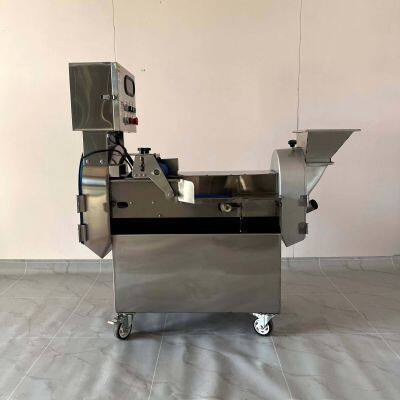 Automatische Hochgeschwindigkeits-Doppelkopf Gemüse-Schneidemaschine, Scheibenmesser für Früchte, Kartoffeln, Karotten, Kohl, Knoblauch, Petersilie