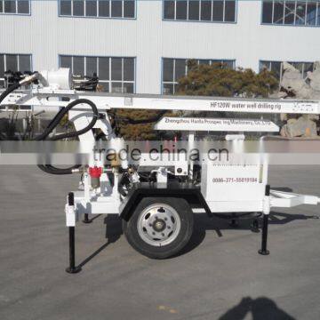 hot selling! high efficient, simple operation HF120W small water well drilling rig