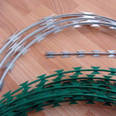 Galvanized razor Barbed Wire Galvanized Razor Wire Coil Steel Barbed Blade for Protective