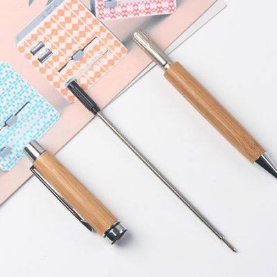 Customized LOGO Bamboo Pen With Metal Parts and Black Ink for Company Gift, Exhibition Use photo-2
