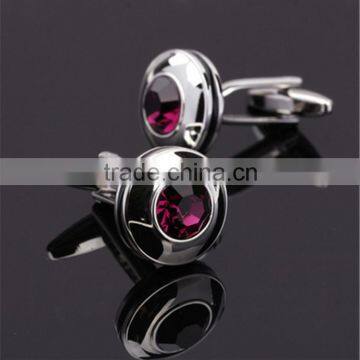 noble antique jeweled high quality plain metal cufflinks for ladies 1610