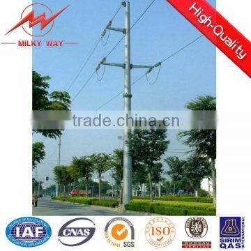 round electricity power pole installation