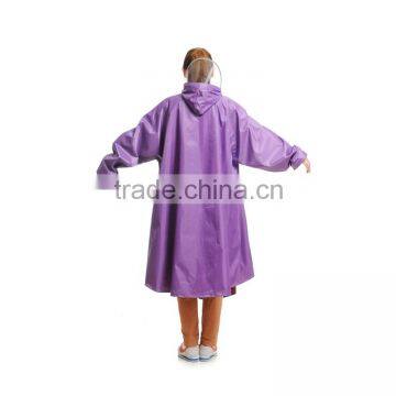 2013 New Style Ladies Long Purple Rain Poncho With Hood photo-4