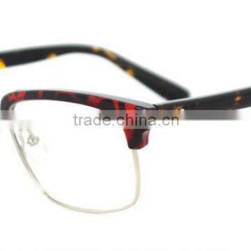 Acetate Square Spectacles Half Frame Vintage Glasses photo-3