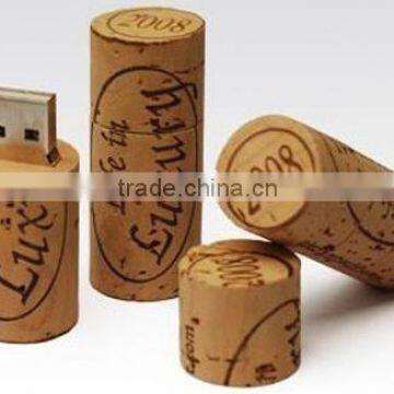 Cylindrical Cork USB Flash Driver Cork USB stick 2.0 Memory Drive